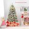 Costway 6ft. Unlit Snow Flocked Hinged Artificial Christmas Tree